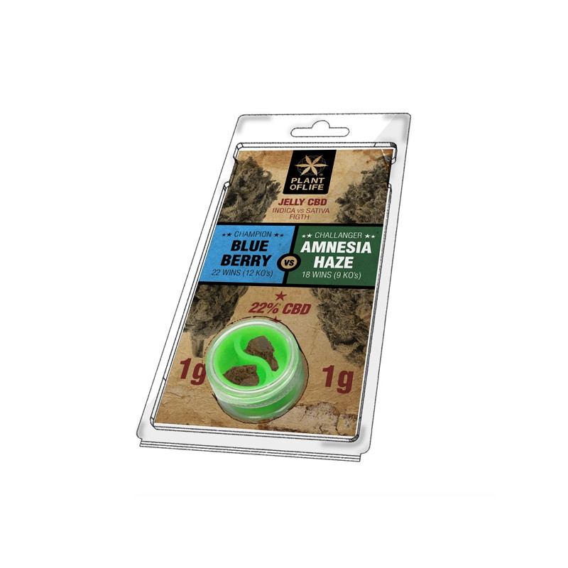 Jelly Mix 22% CBD 1g Blue Berry + 1g Amnésia Haze
